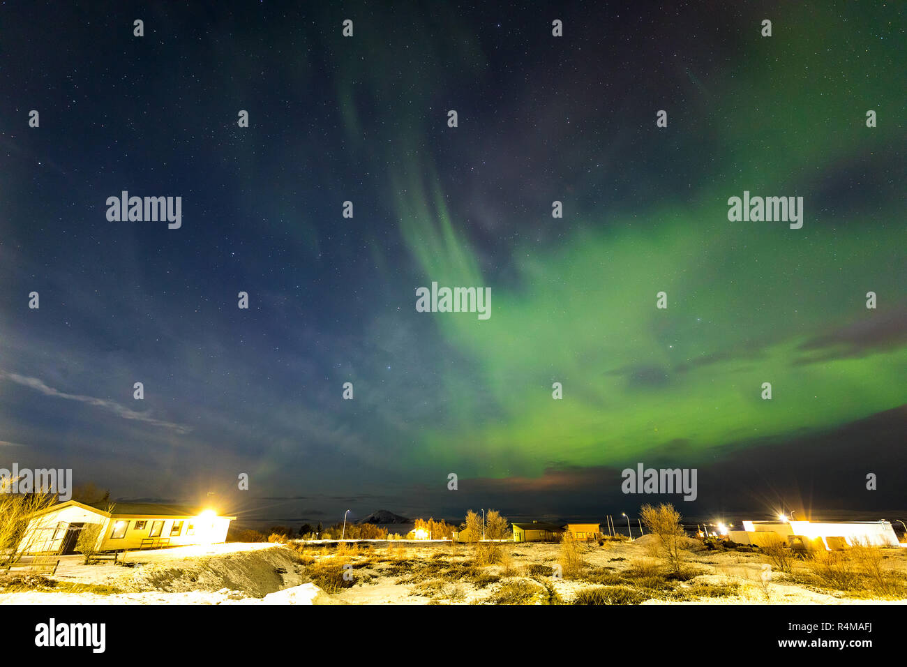 Aurora Borealis Northern Light Iceland Stock Photo - Alamy