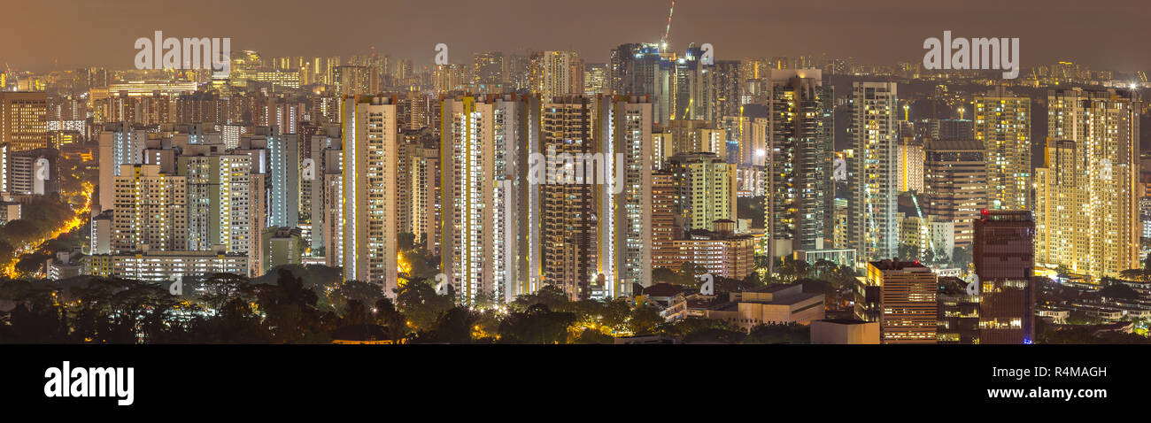 Singapore aerial view night science hi-res stock photography and images ...