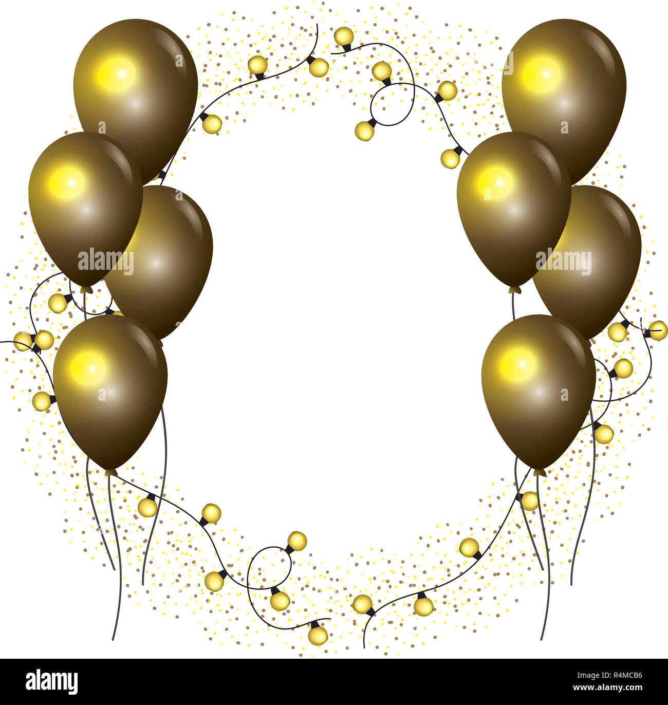luxury and elegant golden balloons background with lights cartoon vector  illustration graphic design Stock Vector Image & Art - Alamy