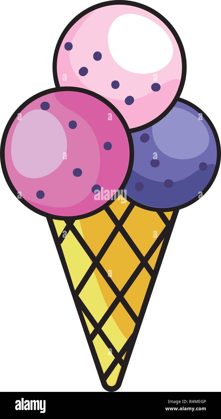 ice cream cartoon vector illustration graphic design Stock Vector Image ...