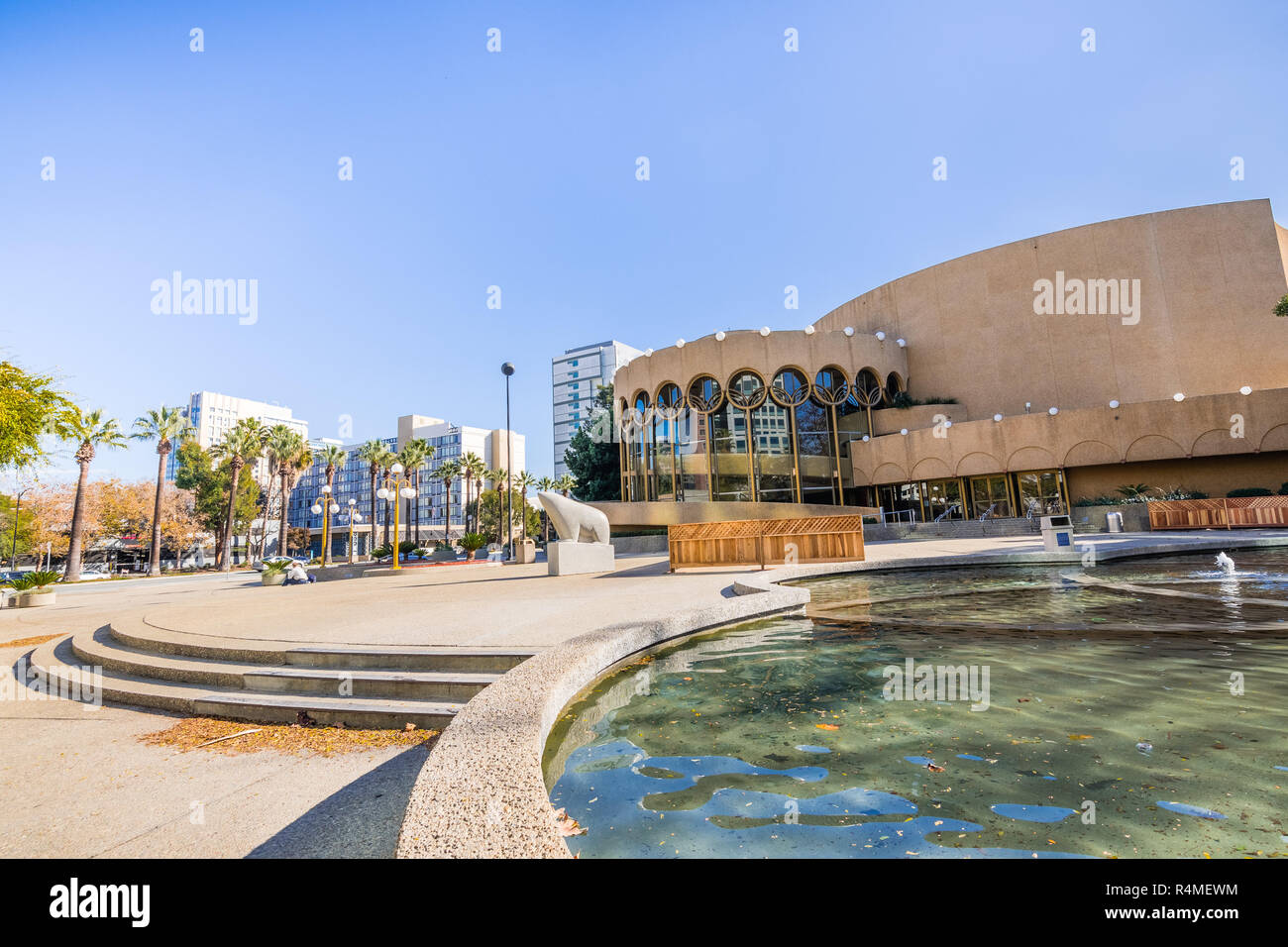 Center for the performing arts venue in downtown San Jose, Silicon Valley, south San Francisco bay area Stock Photo