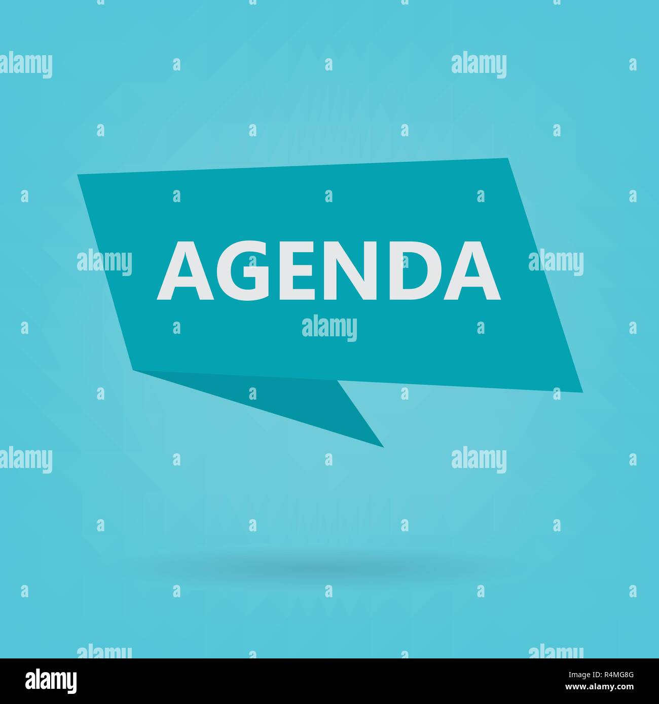 agenda word on a sticker- vector illustration Stock Vector