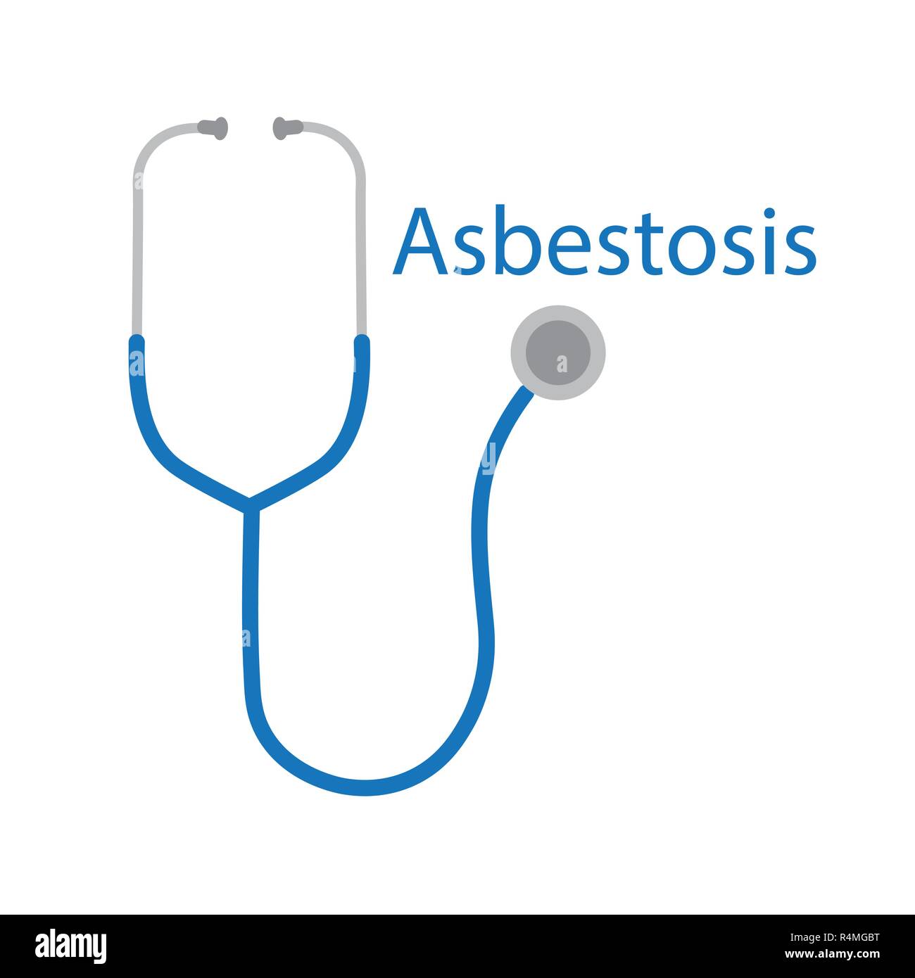 Asbestosis word and stethoscope icon- vector illustration Stock Vector ...