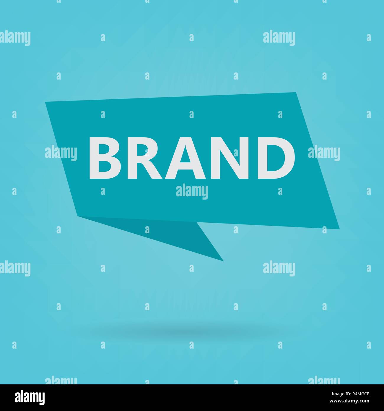brand word on a speech bubble- vector illustration Stock Vector