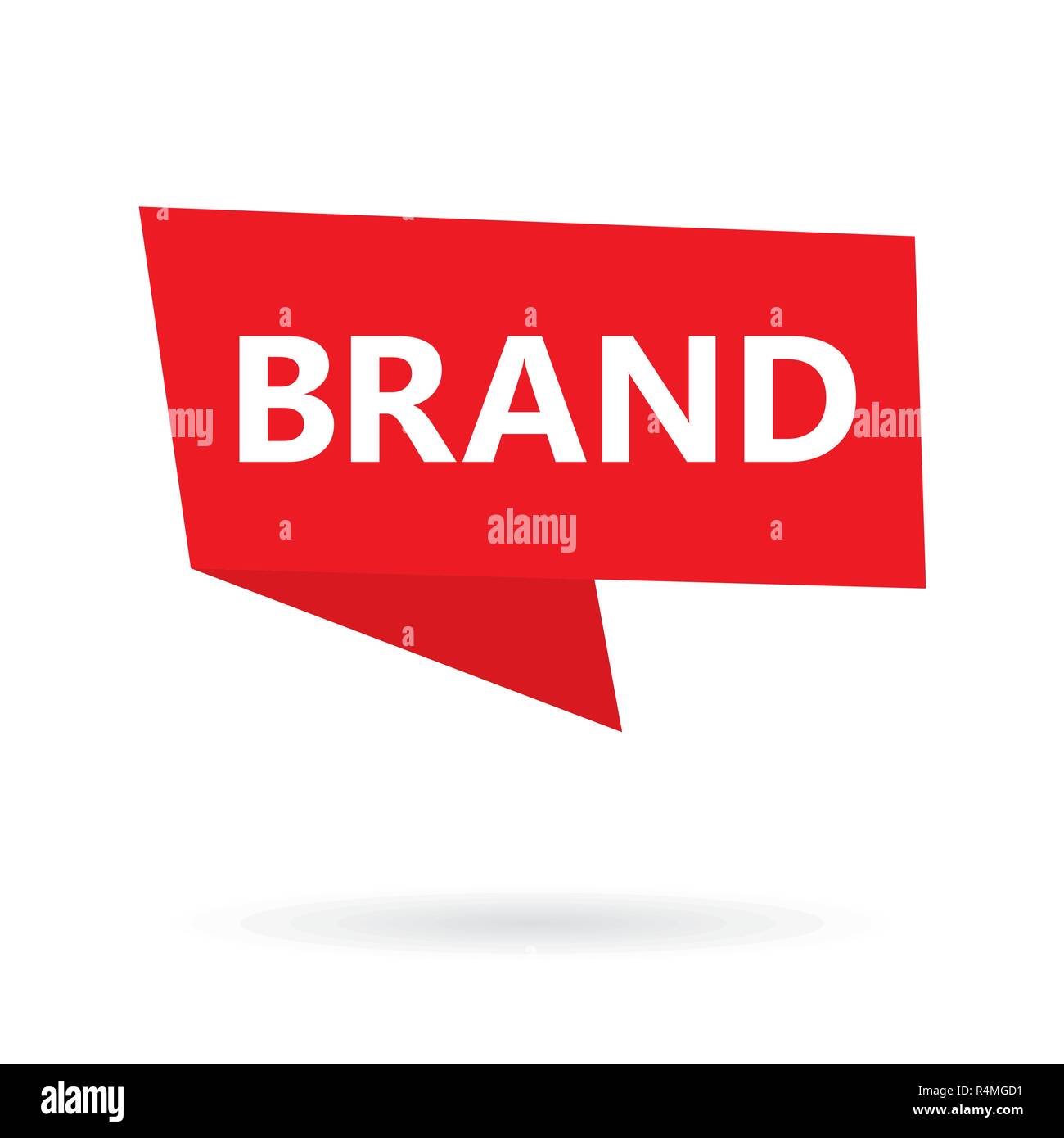 brand word on a speech bubble- vector illustration Stock Vector