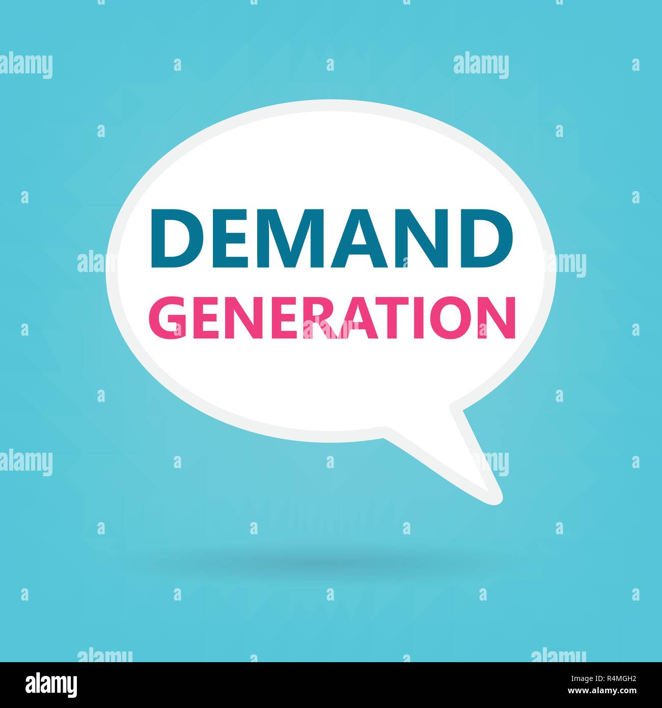 demand generation text on a bubble speech - vector illustration Stock Vector