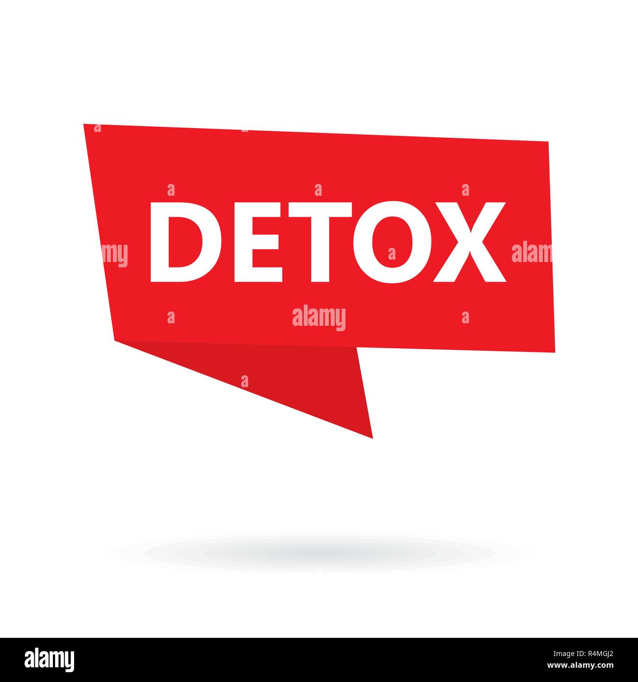 detox word on a speech bubble- vector illustration Stock Vector