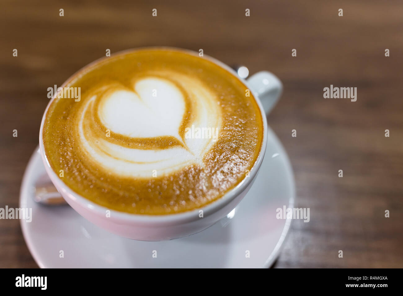 Coffee cup latte art Stock Photo Alamy
