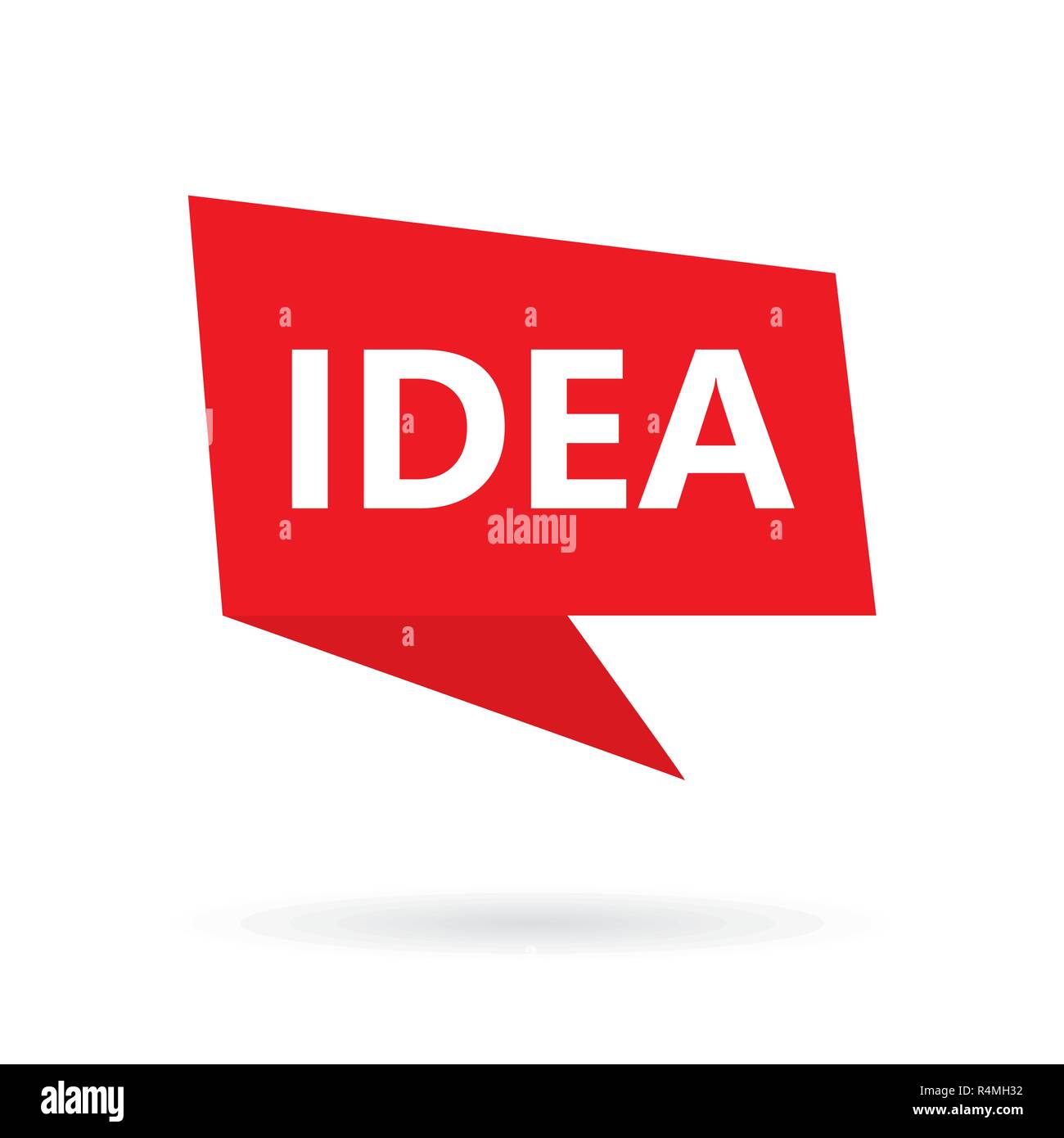idea word on a speech bubble- vector illustration Stock Vector