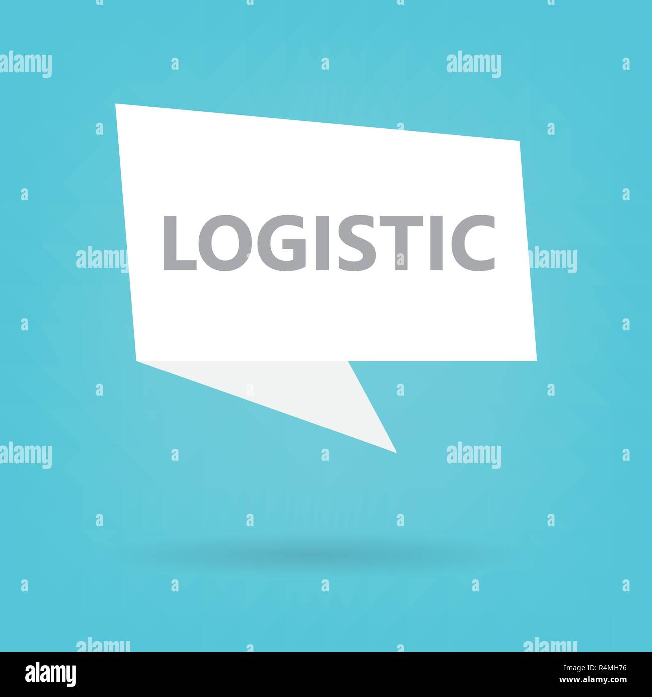logistic word on a speech bubble- vector illustration Stock Vector