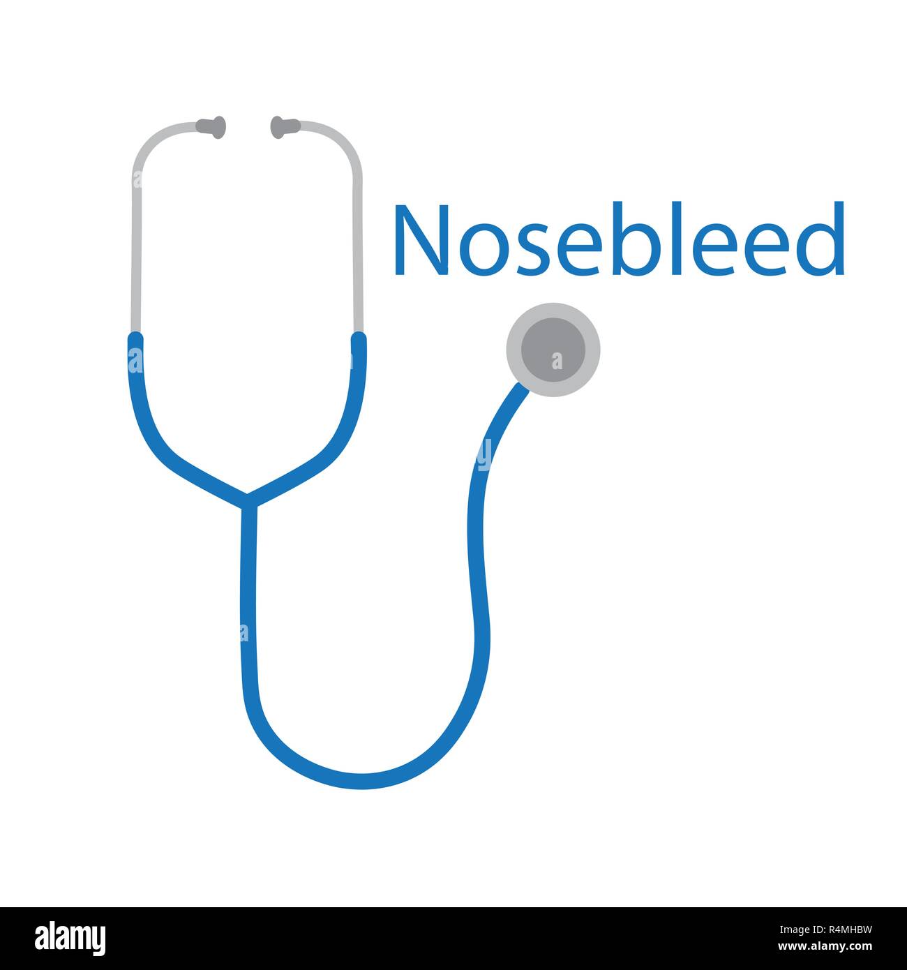 nosebleed word and stethoscope icon- vector illustration Stock Vector Image  & Art - Alamy