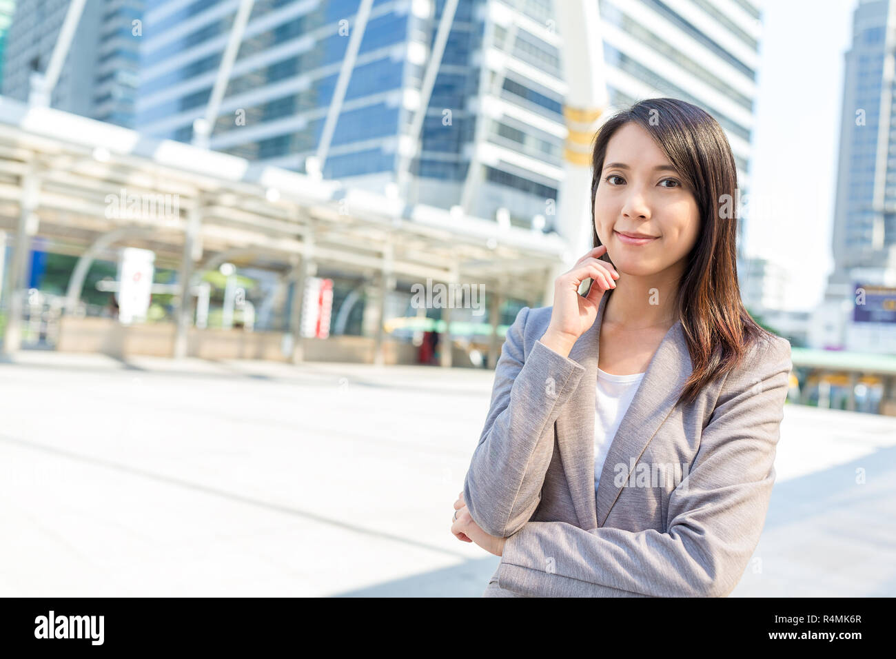 Happy asian korean woman going hi-res stock photography and images - Alamy
