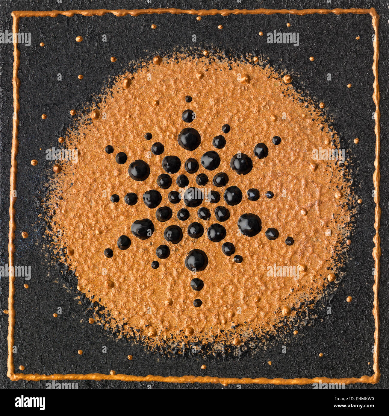 dots black flower Stock Photo Alamy