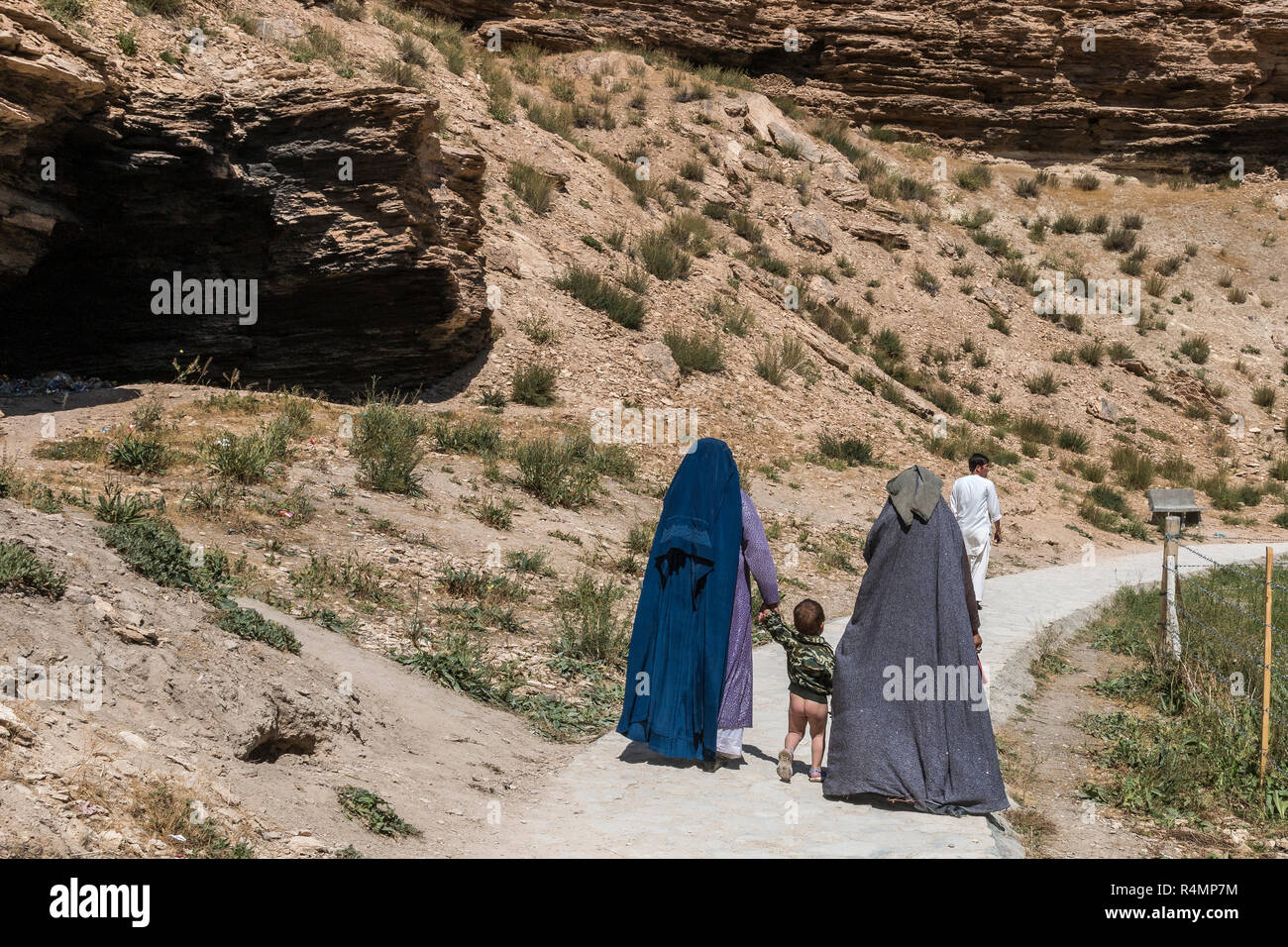 Scenery of Band-e-Amir lake in Afghanistan Stock Photo