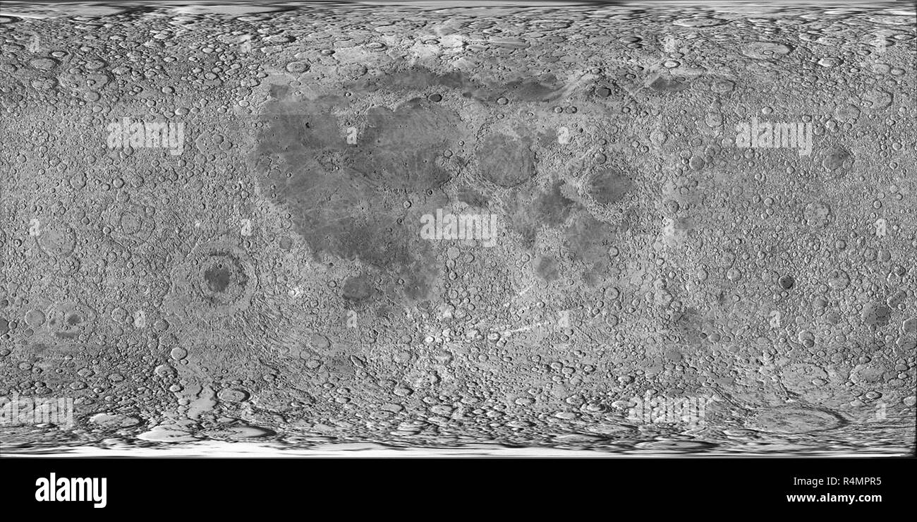 Moon surface, flat map. 3D rendering Stock Photo