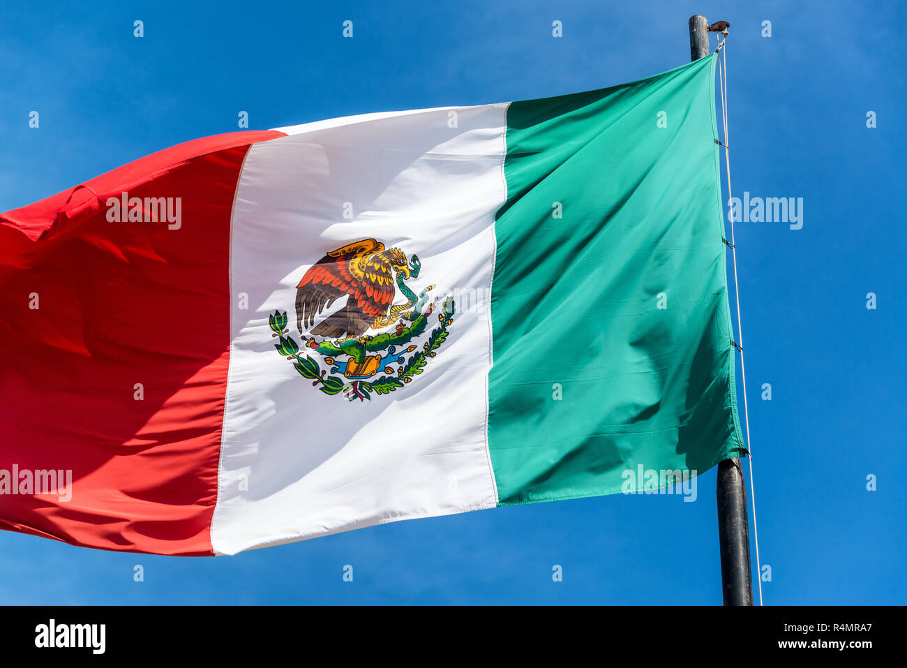 Mexican Flag Closeup Stock Photo - Alamy