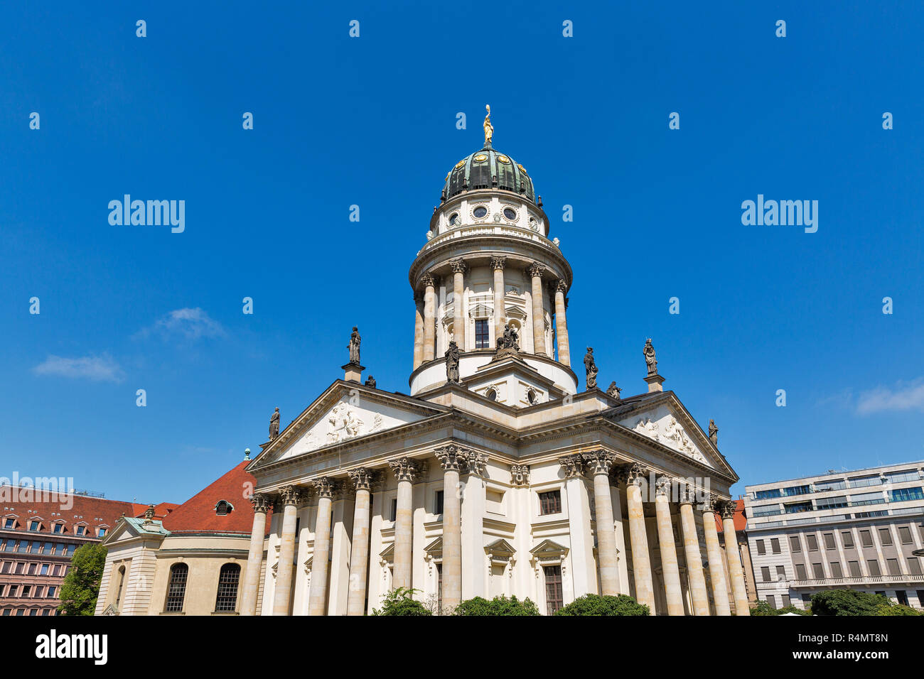German Church exterior on Gendarmenmarkt square in Berlin, Germany ...