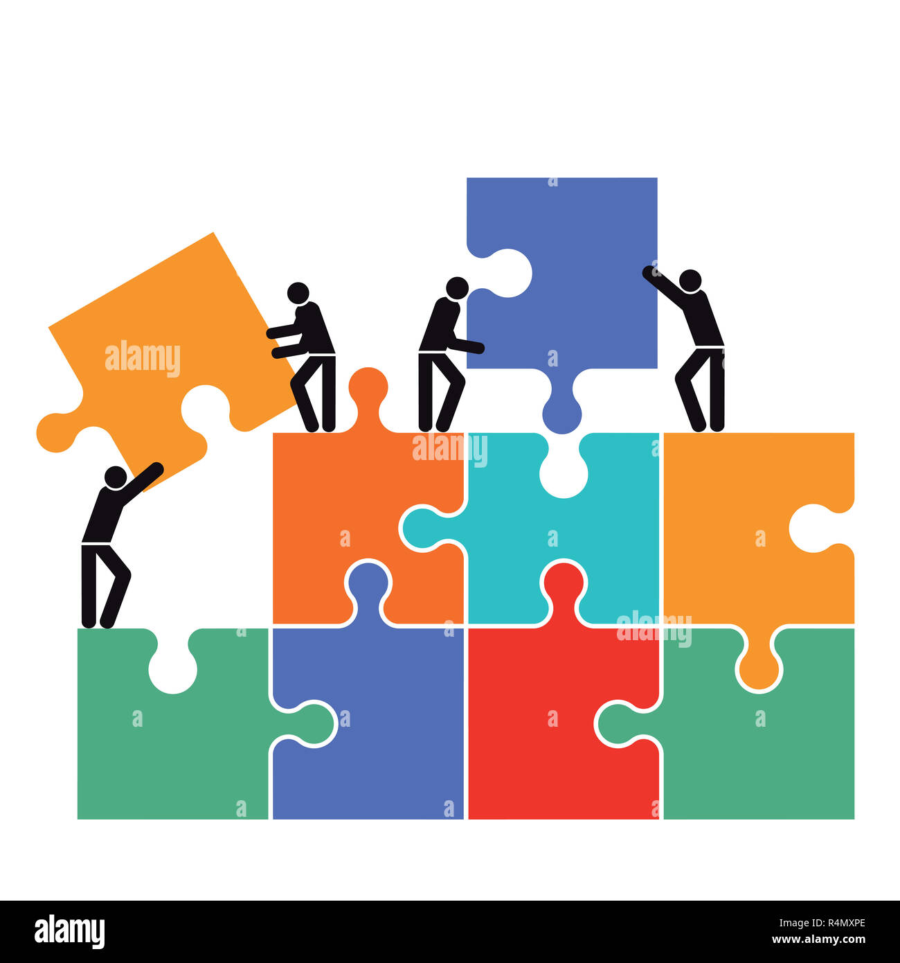 collaboration in the group icon illustration Stock Photo