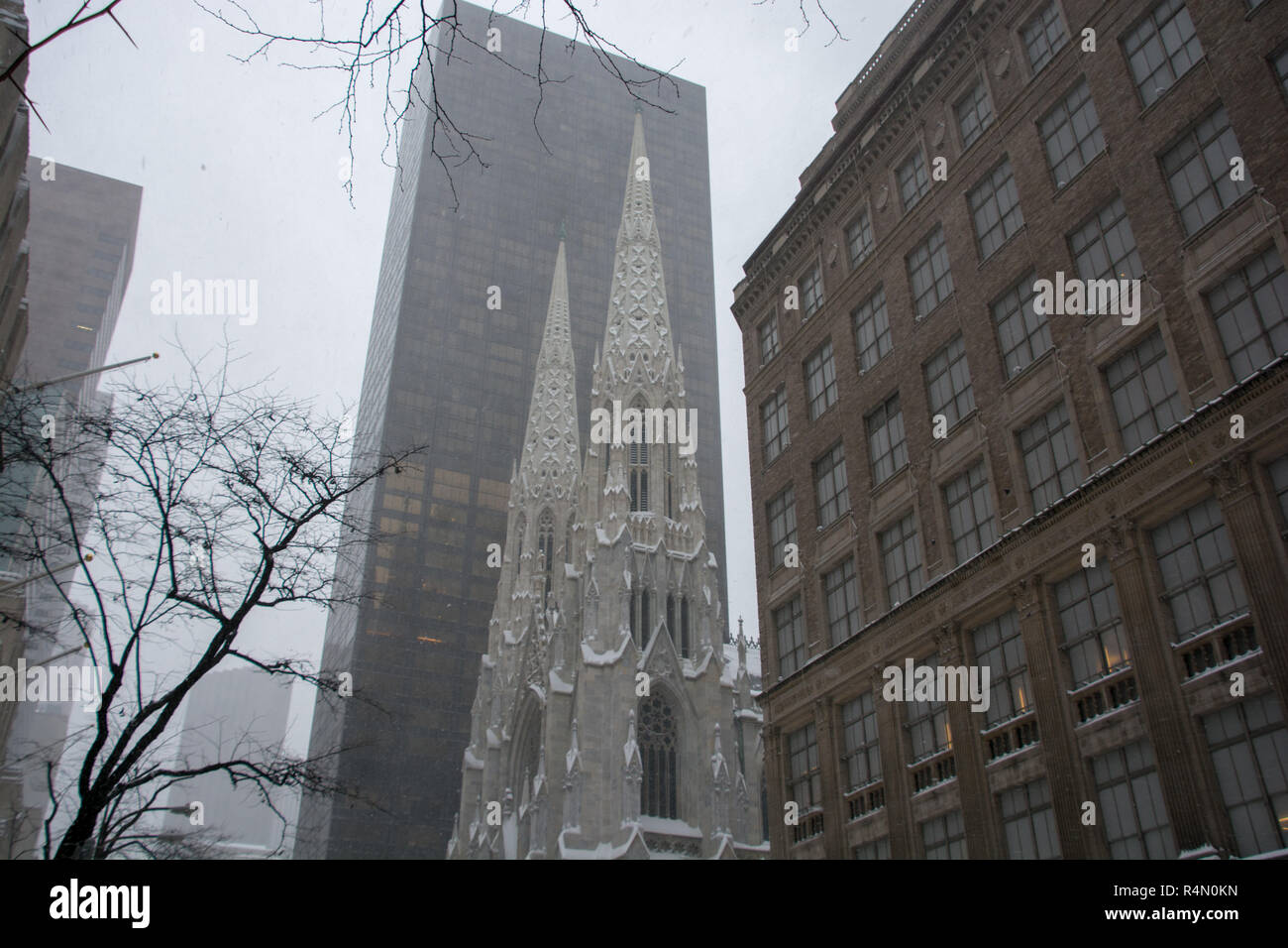 Central New York during the blizzard of 23rd January 2016 with heavy ...