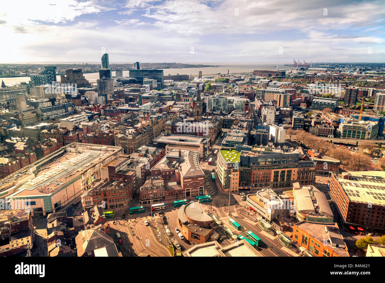 Cityscape of Liverpool, England Stock Photo
