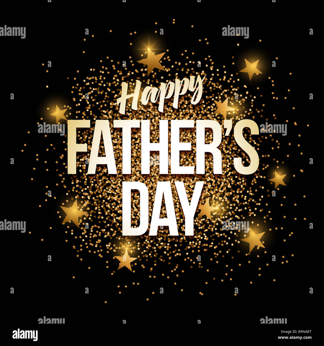 Happy fathers day banner gold hi-res stock photography and images - Alamy