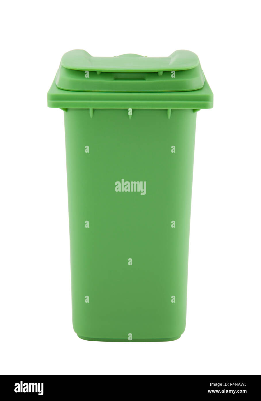 Green recycle bin isolated on white background with clipping path Stock ...