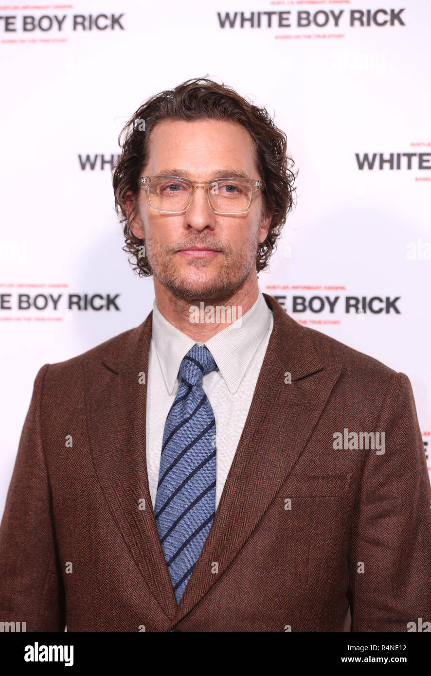 Actor Matthew McConaughey attends a special screening of White Boy Rick at the Picturehouse Central Cinema, London. Stock Photo