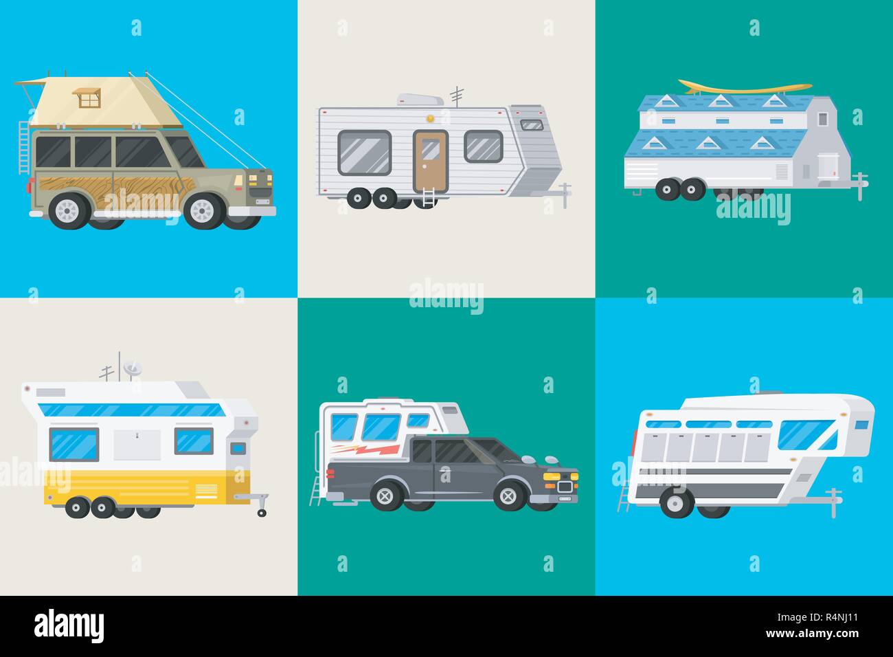 Crossover camping vehicle Stock Vector Images - Alamy