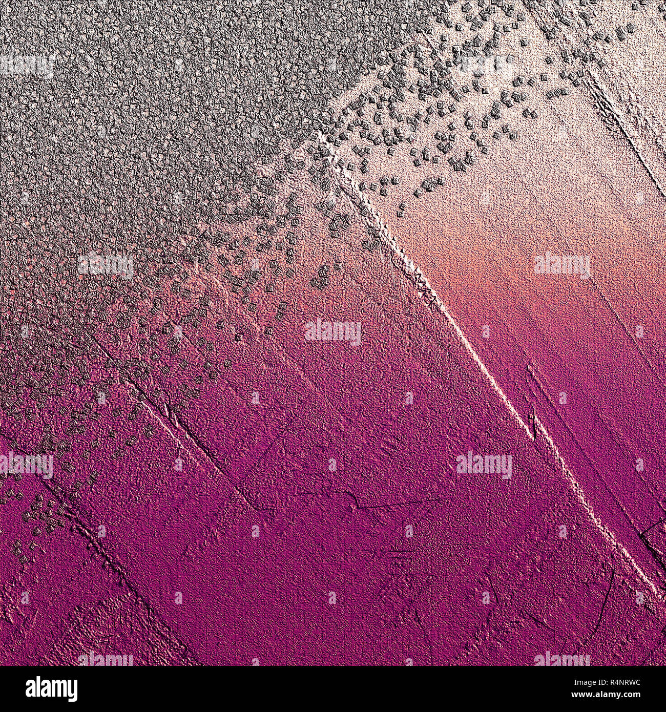 Sand embossed on rough background. Decor themed design. Brush strokes