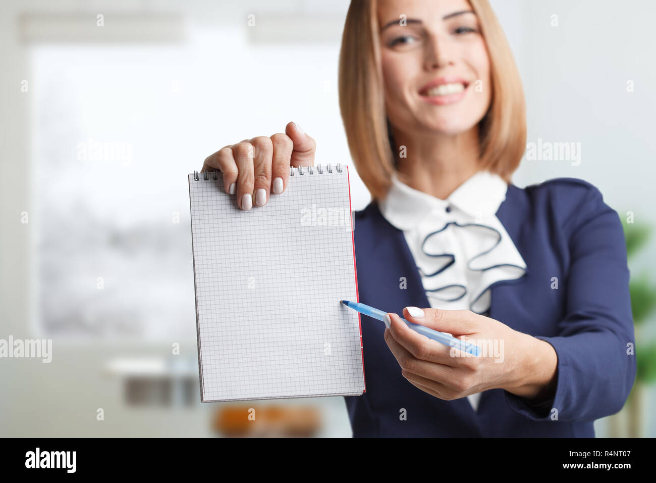 Business, technology, internet and networking concept. Young successful entrepreneur in the work process Stock Photo