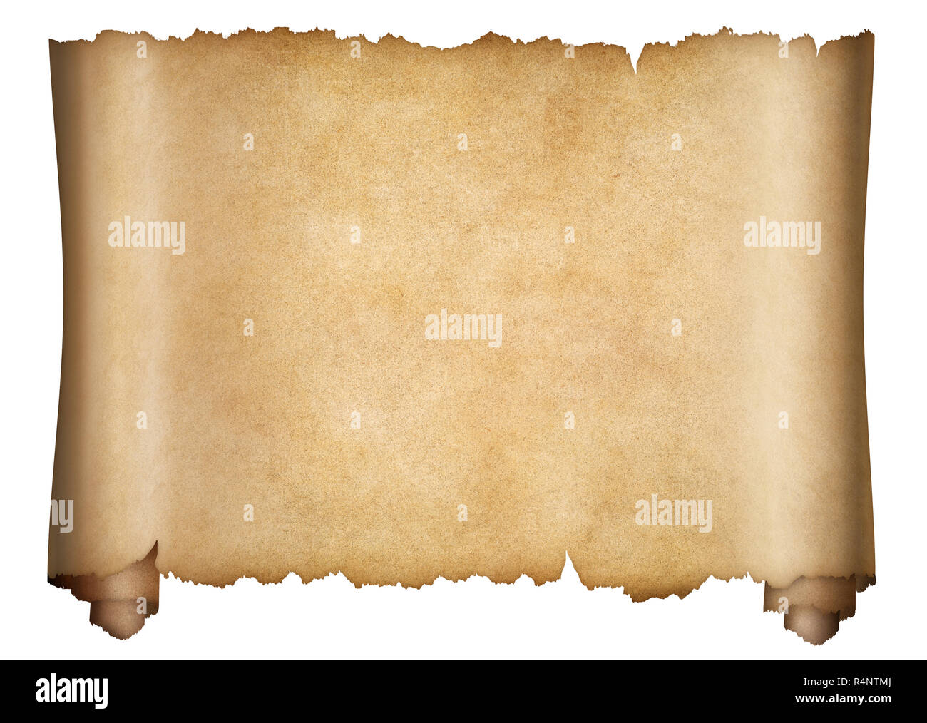 Pirates' vintage nautical map scroll isolated Stock Photo - Alamy
