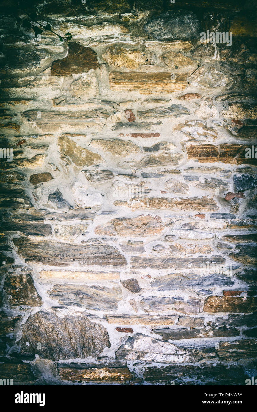 Medieval stone wall Stock Photo - Alamy