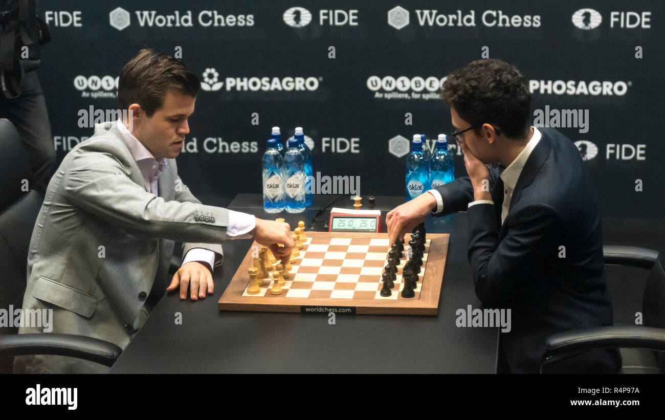 Stavanger 20230529.Magnus Carlsen plays blitz chess against Dommaraju Gukesh  during Norway Chess 2023 which is held in Finansparken in Stavanger. Photo:  Carina Johansen / NTB Stock Photo - Alamy