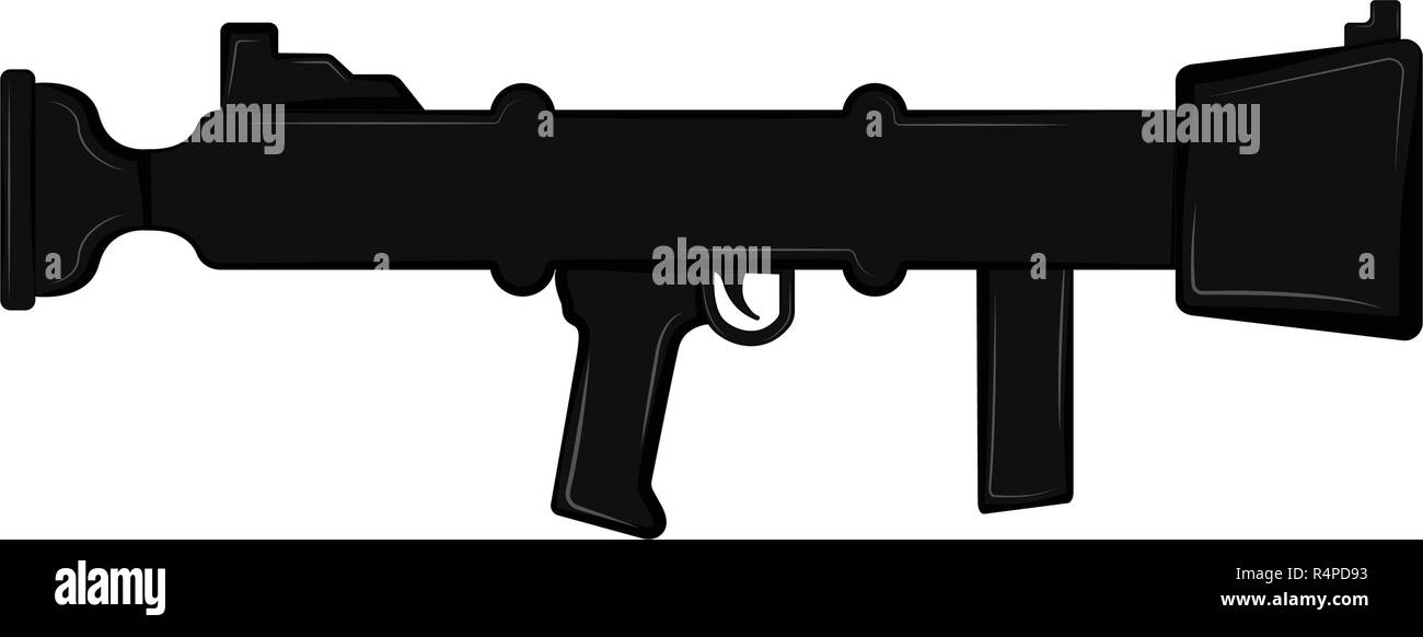 Silhouette of a bazooka Stock Vector