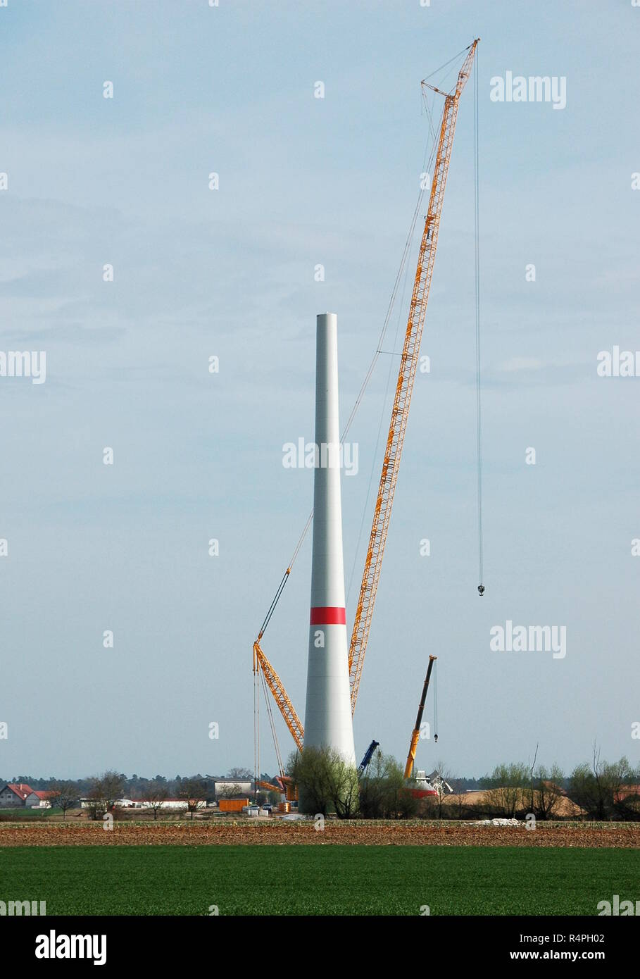 new wind farm in hatzenbÃ¼hl in the suedpfalz Stock Photo