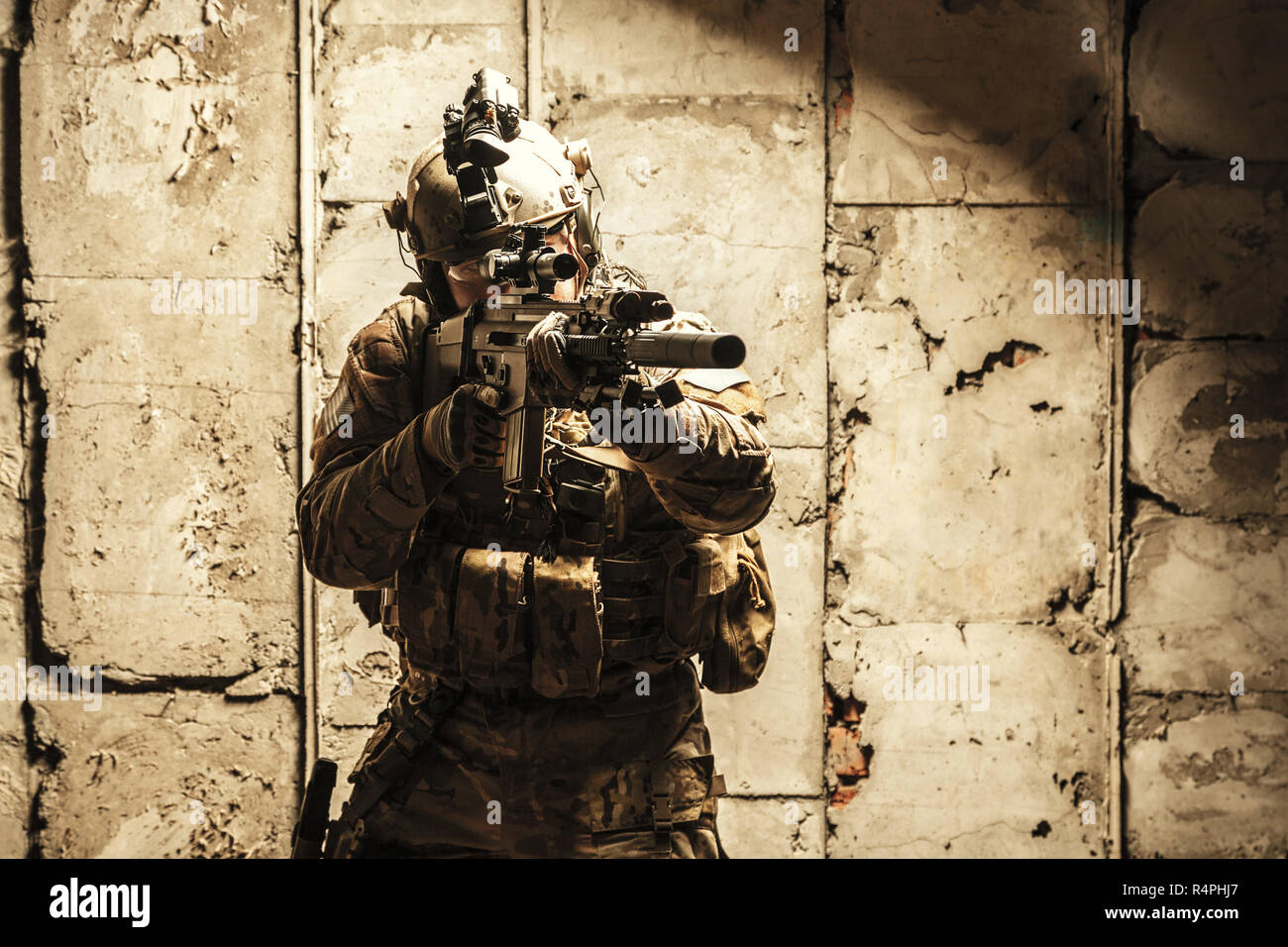 Army Ranger in field Uniforms Stock Photo