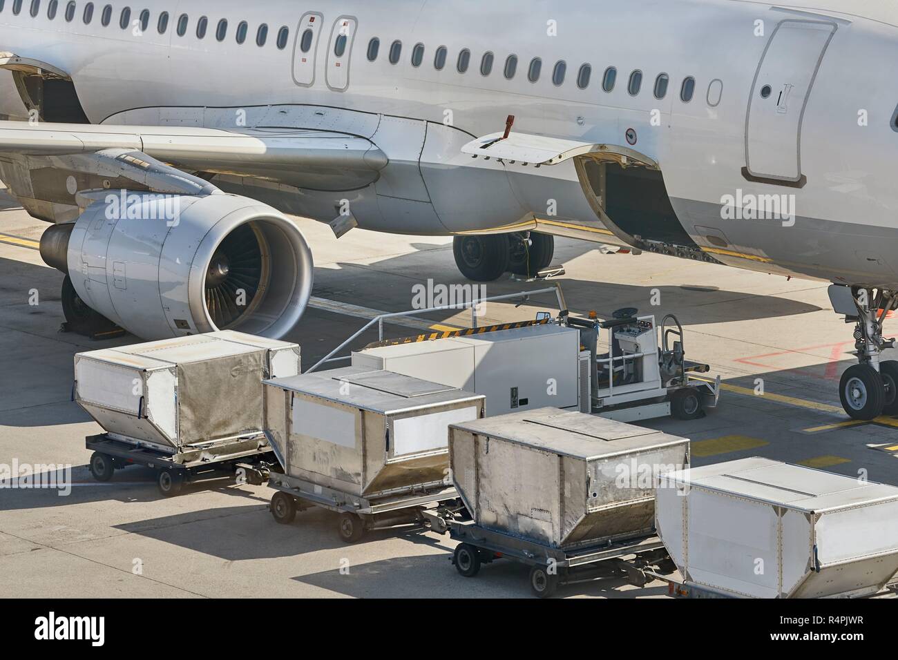 Aircraft Ground Handling Stock Photo