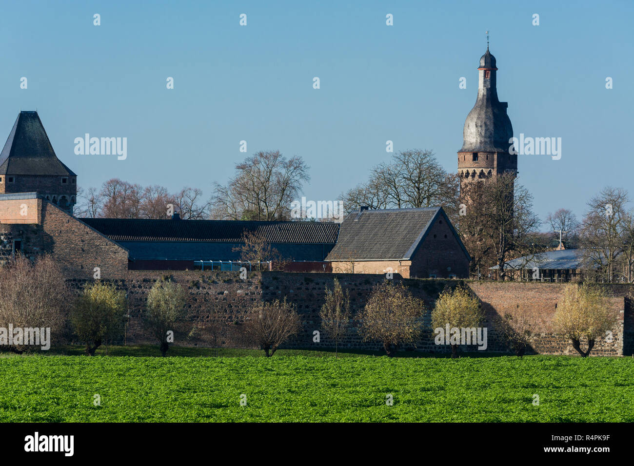 view of the landscape near dormagen - zons Stock Photo