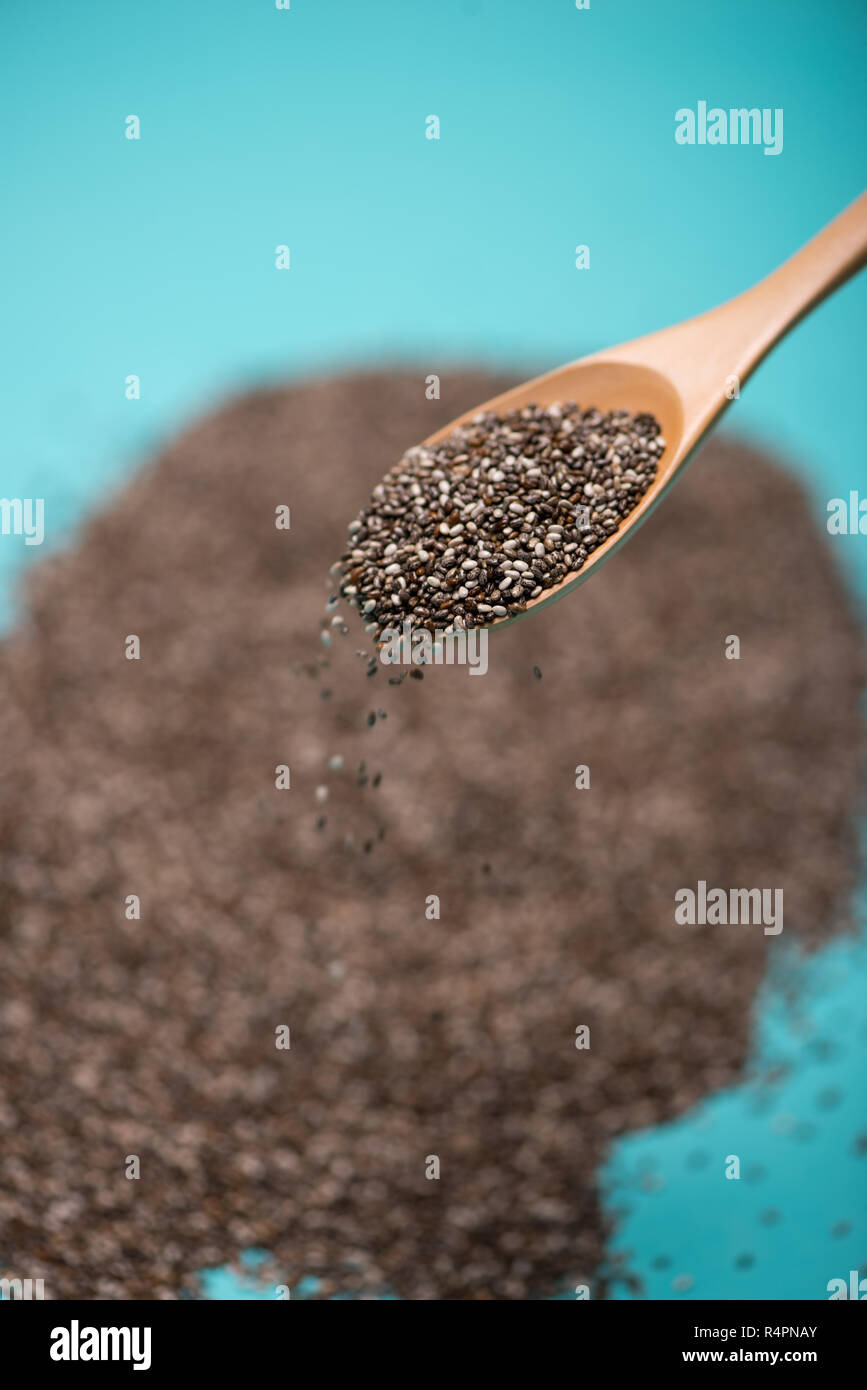 Closeup of raw, unprocessed, dried black chia seeds Stock Photo Alamy