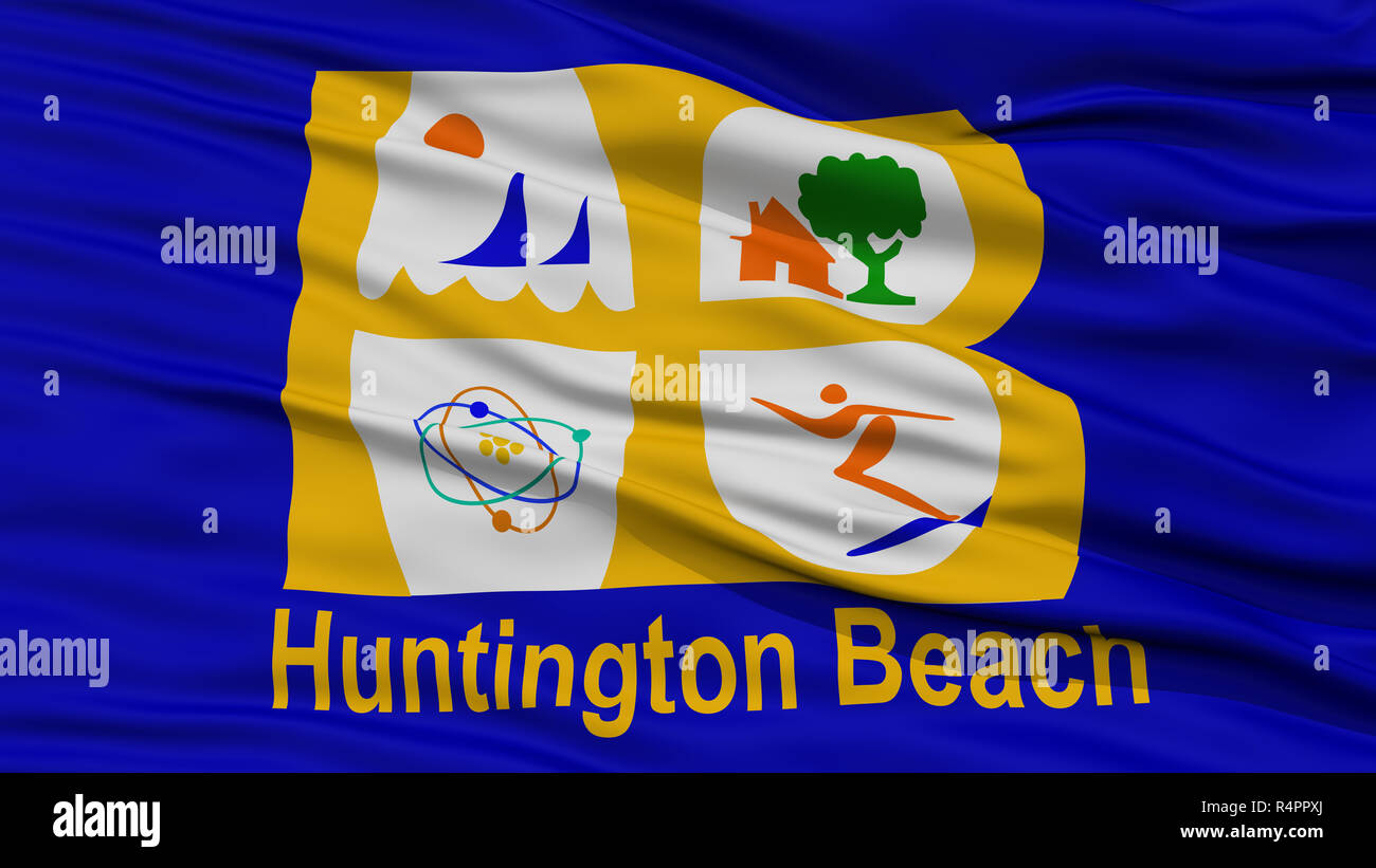 Huntington beach flag hi-res stock photography and images - Alamy