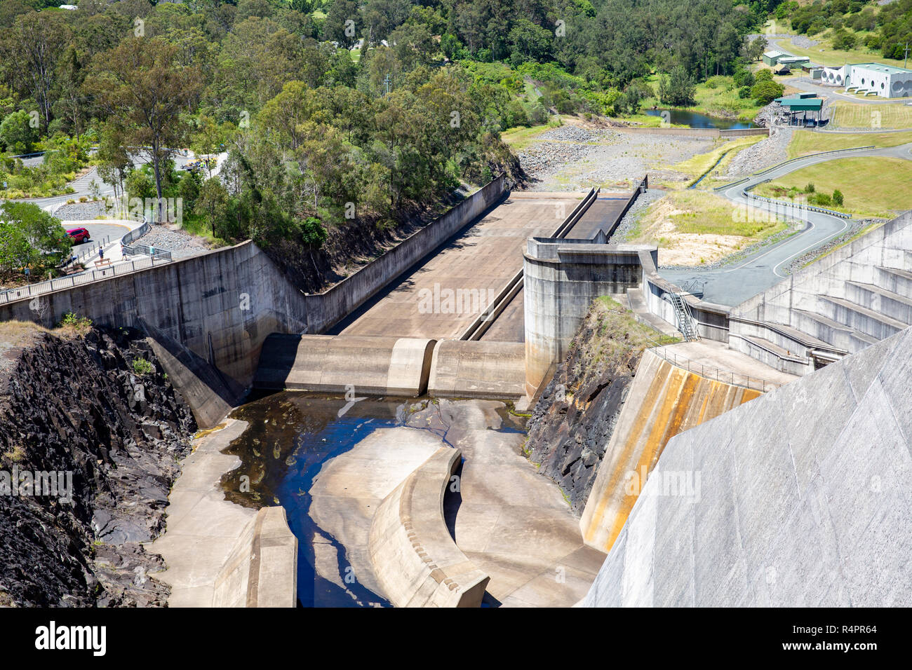Structure of the Hinze water dam in Queensland,Australia Stock Photo