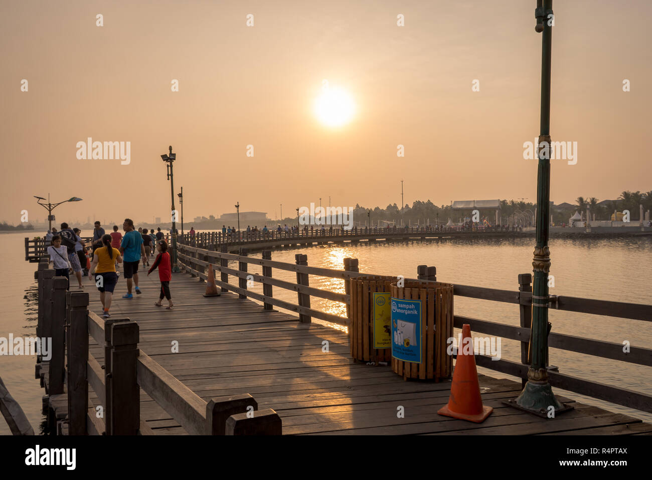Jakarta, Indonesia - October 7th, 2018 : People morning activities with ...