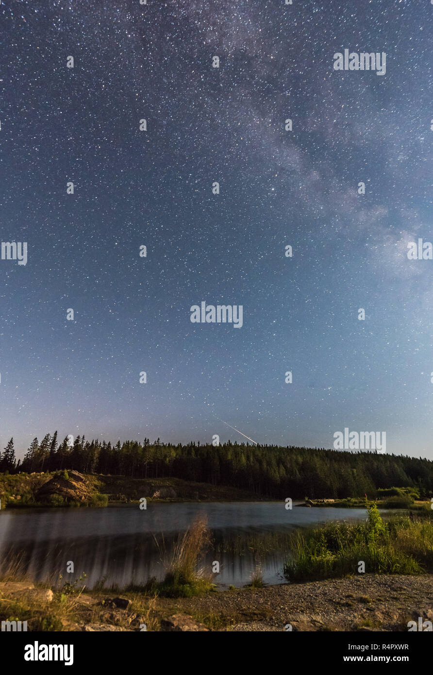 starry night with the milky way Stock Photo - Alamy