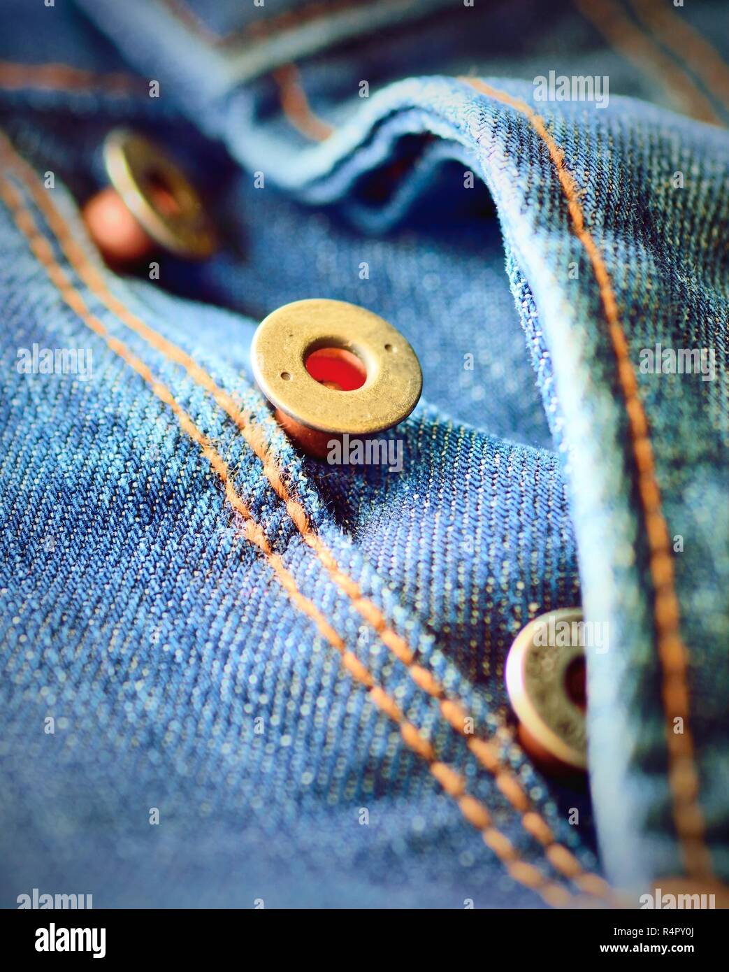 Jeans buttons on fly Stock Photo Alamy