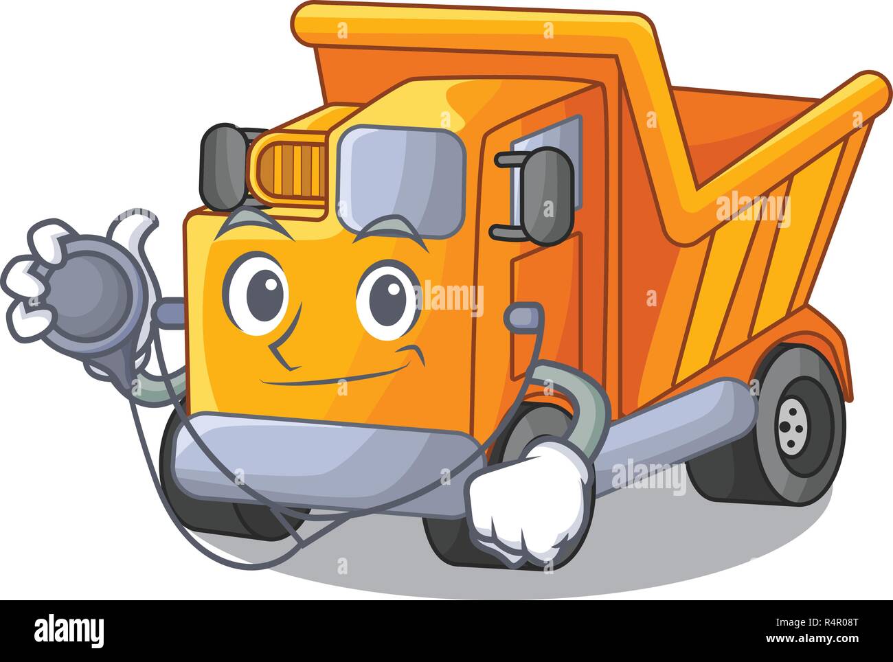 Doctor cartoon truck on the table learn Stock Vector Image & Art - Alamy