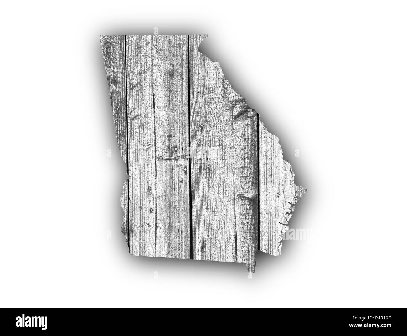 map of georgia on weathered wood Stock Photo - Alamy