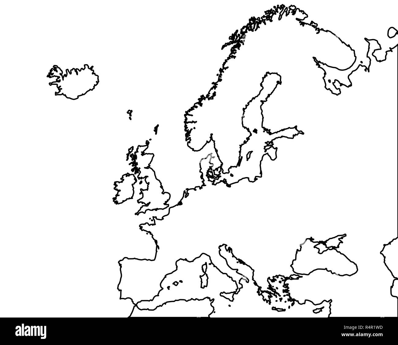 map of europe Stock Photo