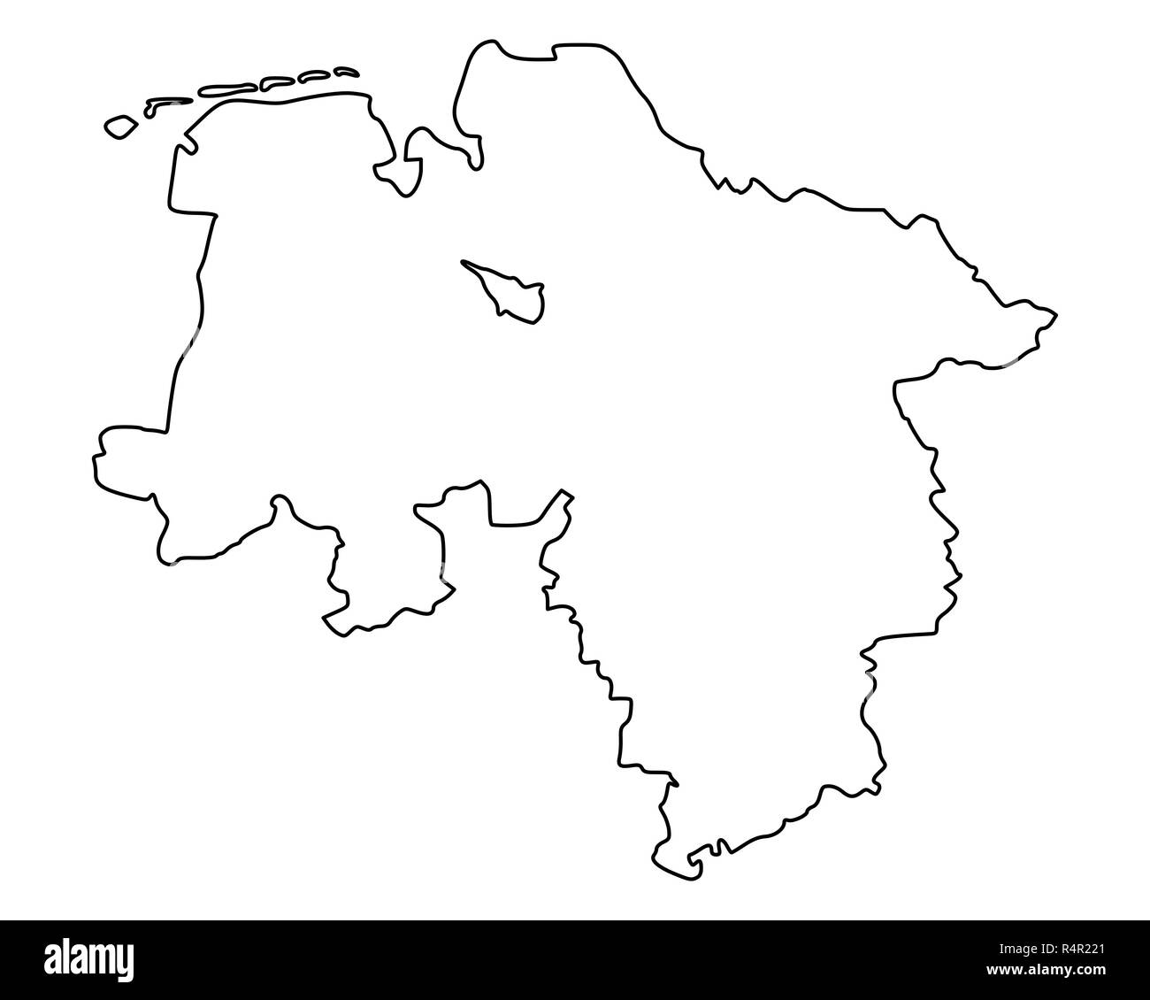 map of lower saxony Stock Photo - Alamy