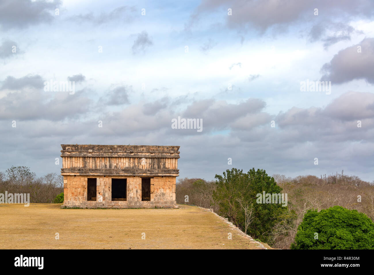 House of the Turtles in Uxmal Stock Photo Alamy