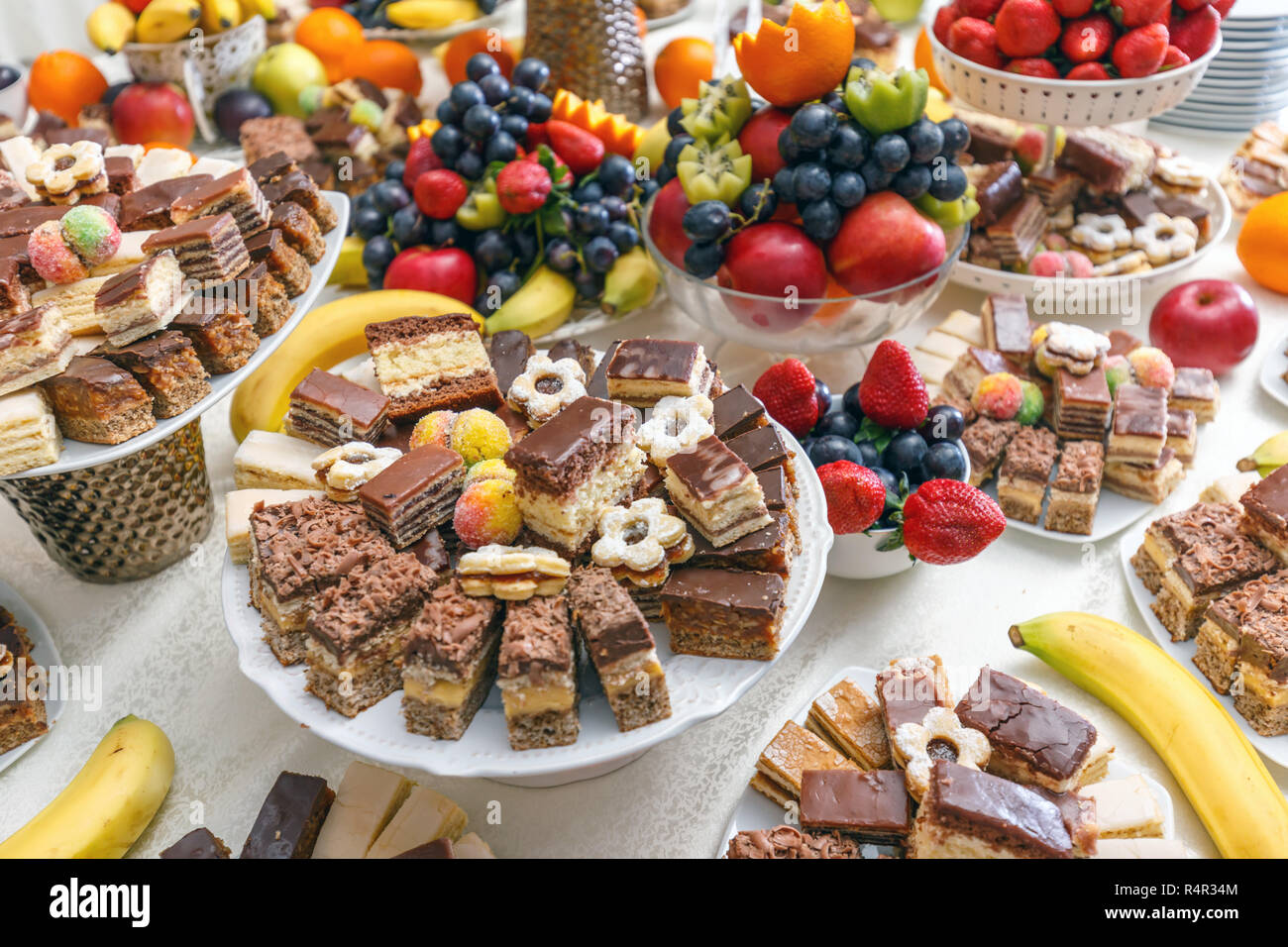 Dessert table for a party Stock Photo Alamy